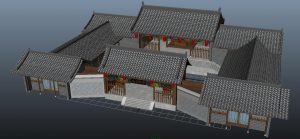 中式建筑三維建模案例