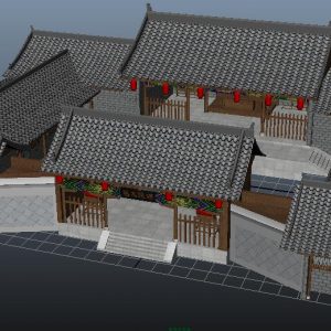 中式建筑三維建模案例